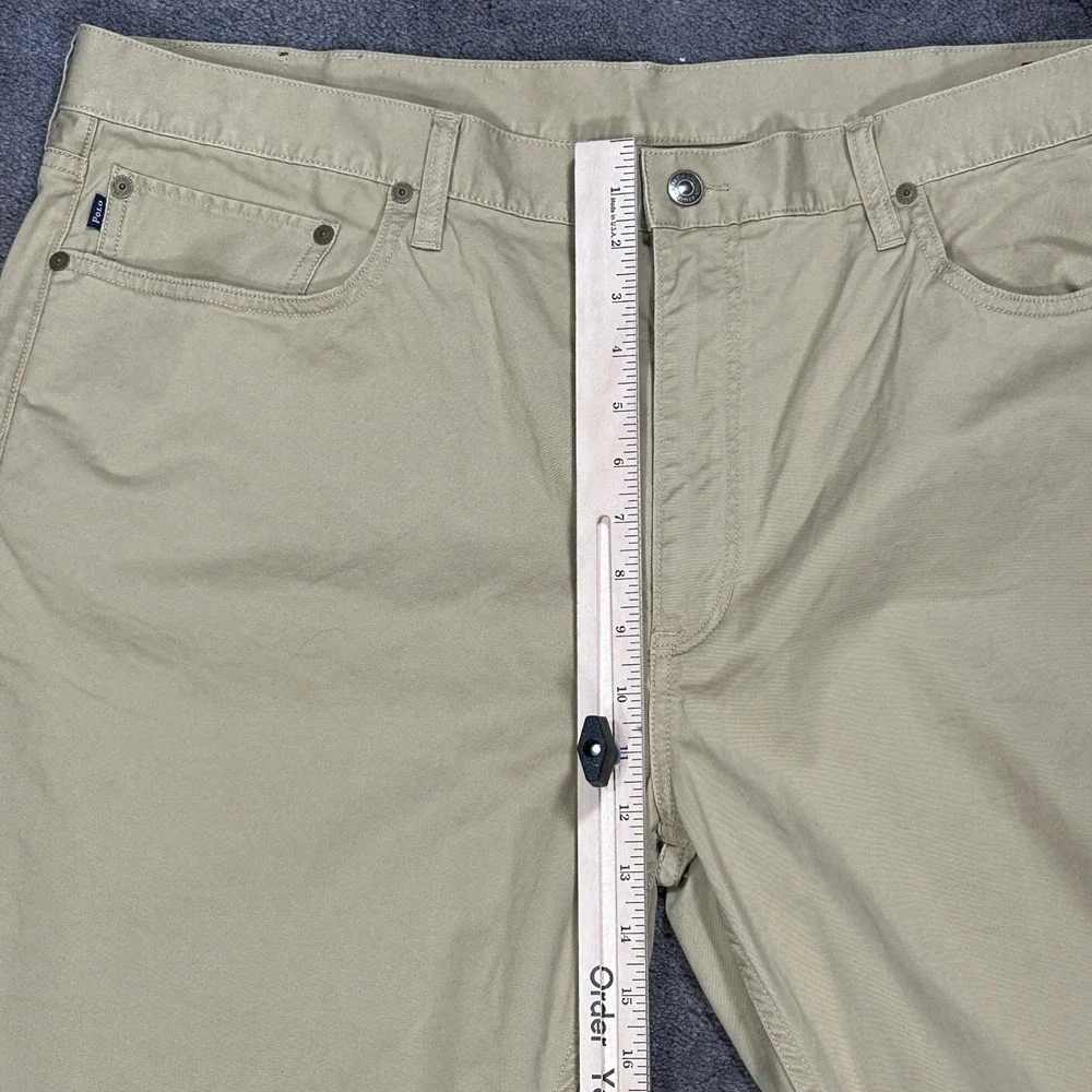 Polo Ralph Lauren Mens 40x32 Tan Khaki Five Pocket Straight‎ Leg Chino Pants